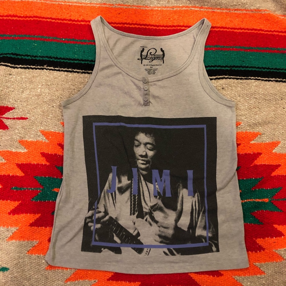 Jimi Hendrix Gray tank top🔮